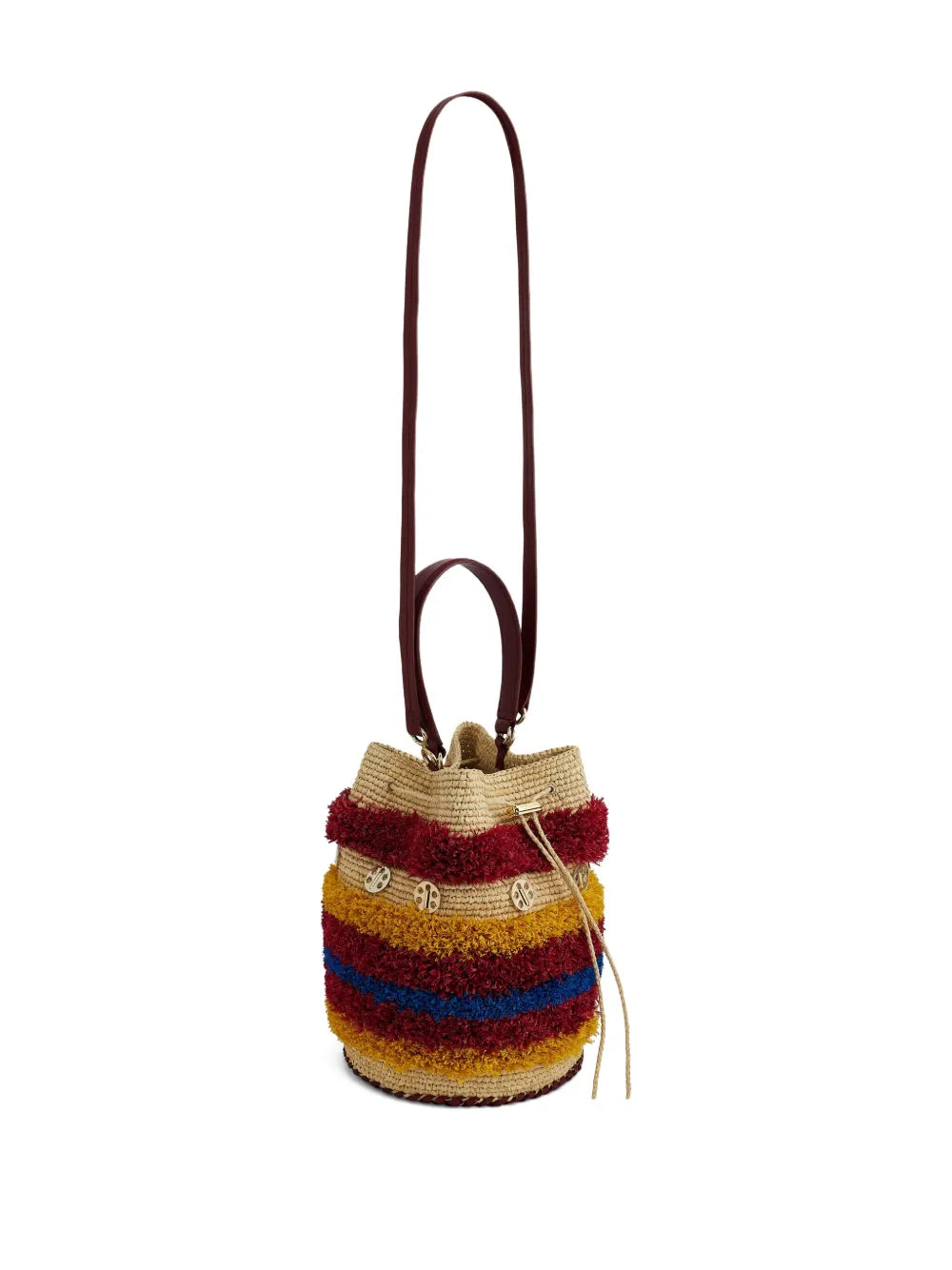 Rabannewoven striped bucket bag