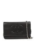 Pre-OwnedCHANEL Pre-Ownedlogo-engraved leather crossbody bag