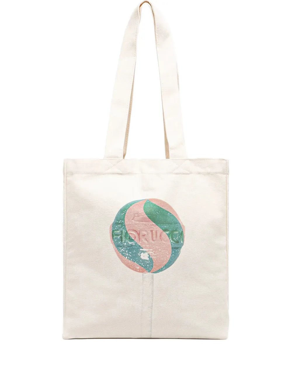 FiorucciLollipop Print Canvas tote bag