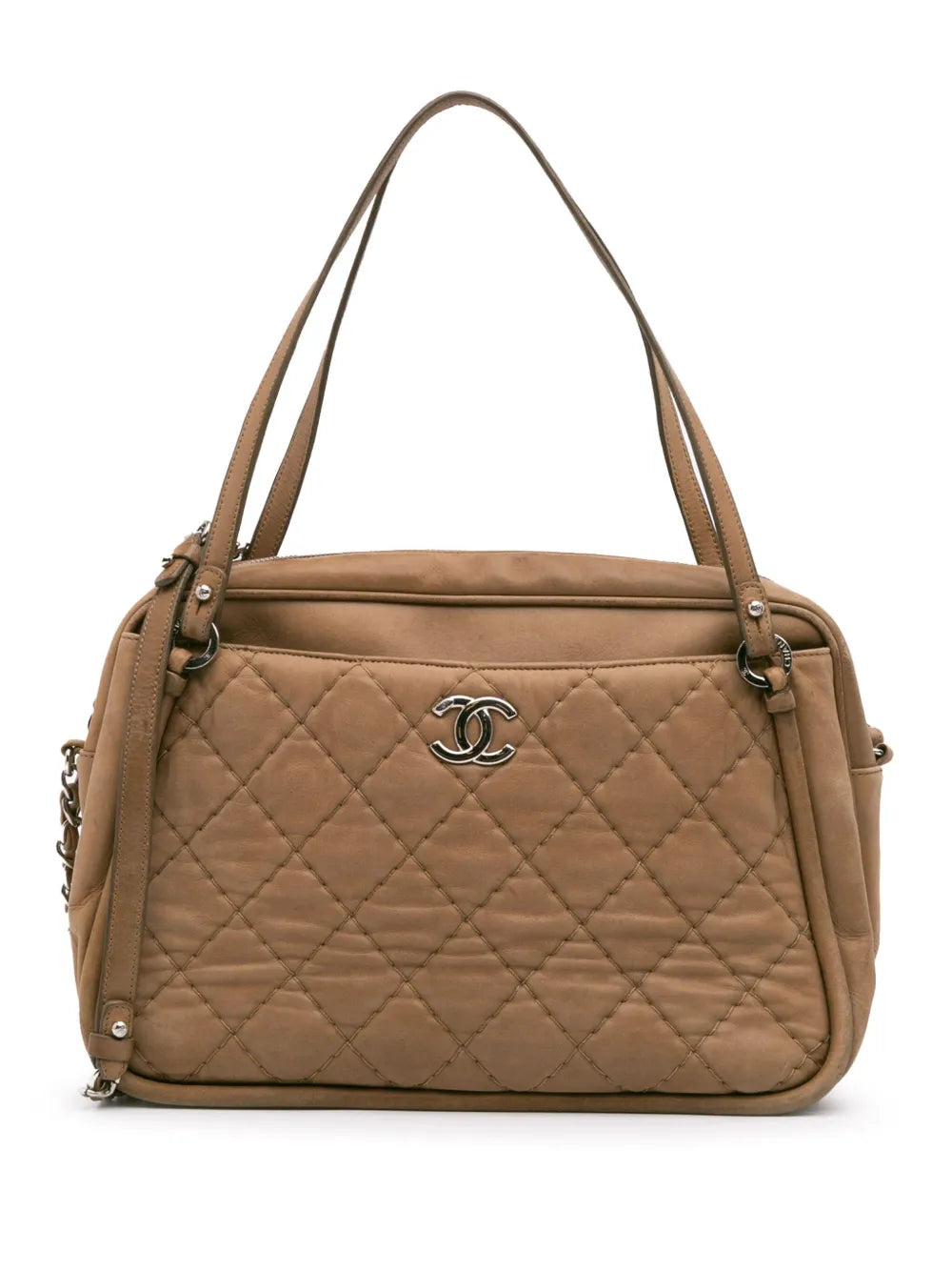 Pre-OwnedCHANEL Pre-Owned2012 Quilted Iridescent Calfskin Relax CC satchel