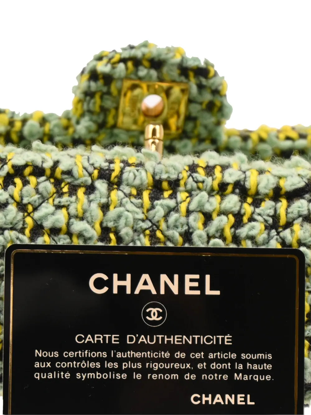 Pre-OwnedCHANEL Pre-Owned1992 micro tweed Kelly handbag