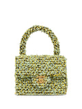 Pre-OwnedCHANEL Pre-Owned1992 micro tweed Kelly handbag