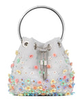 Jimmy ChooBon Bon floral-embellished bucket bag
