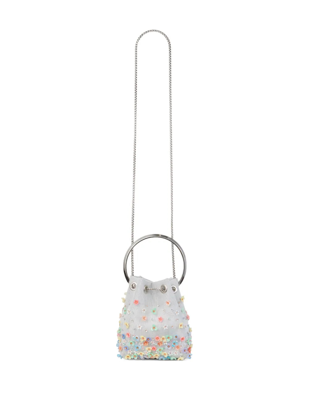 Jimmy ChooBon Bon floral-embellished bucket bag