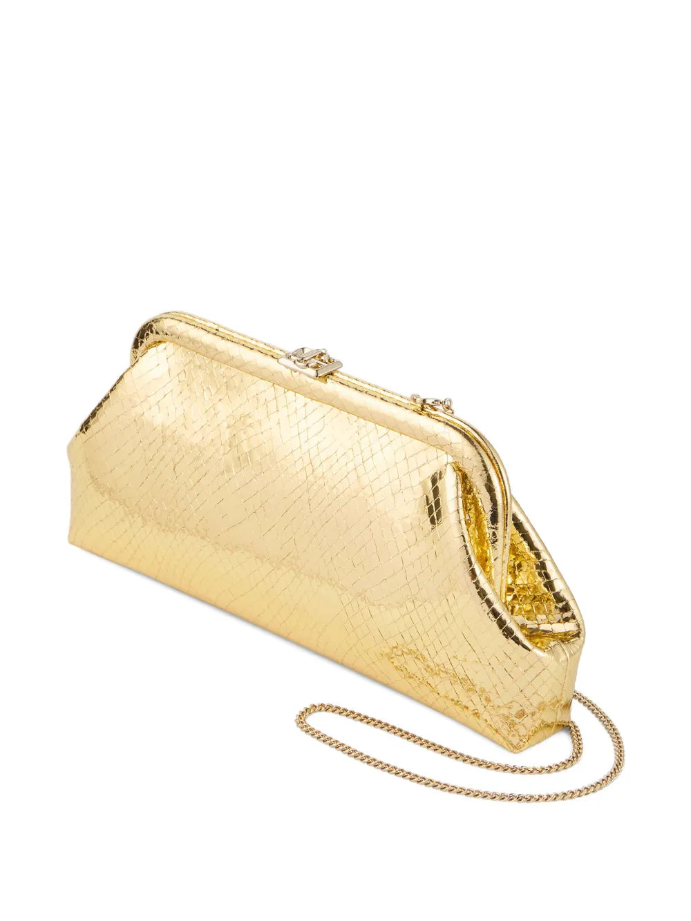 Jimmy Choometallic textured clutch bag