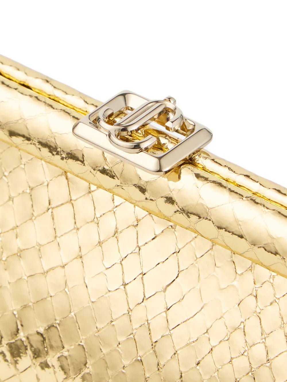 Jimmy Choometallic textured clutch bag
