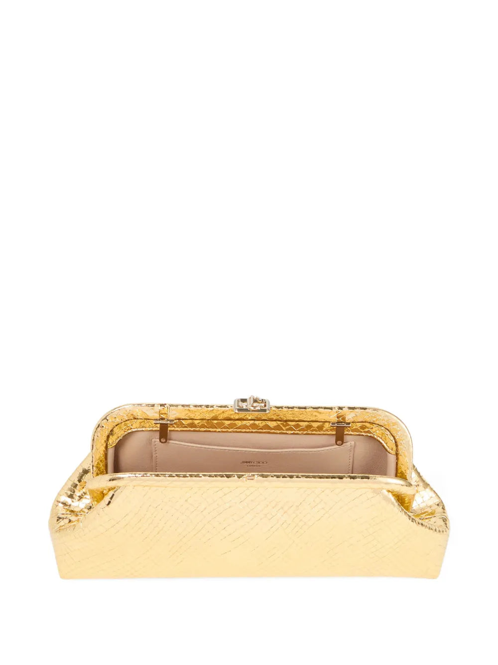 Jimmy Choometallic textured clutch bag