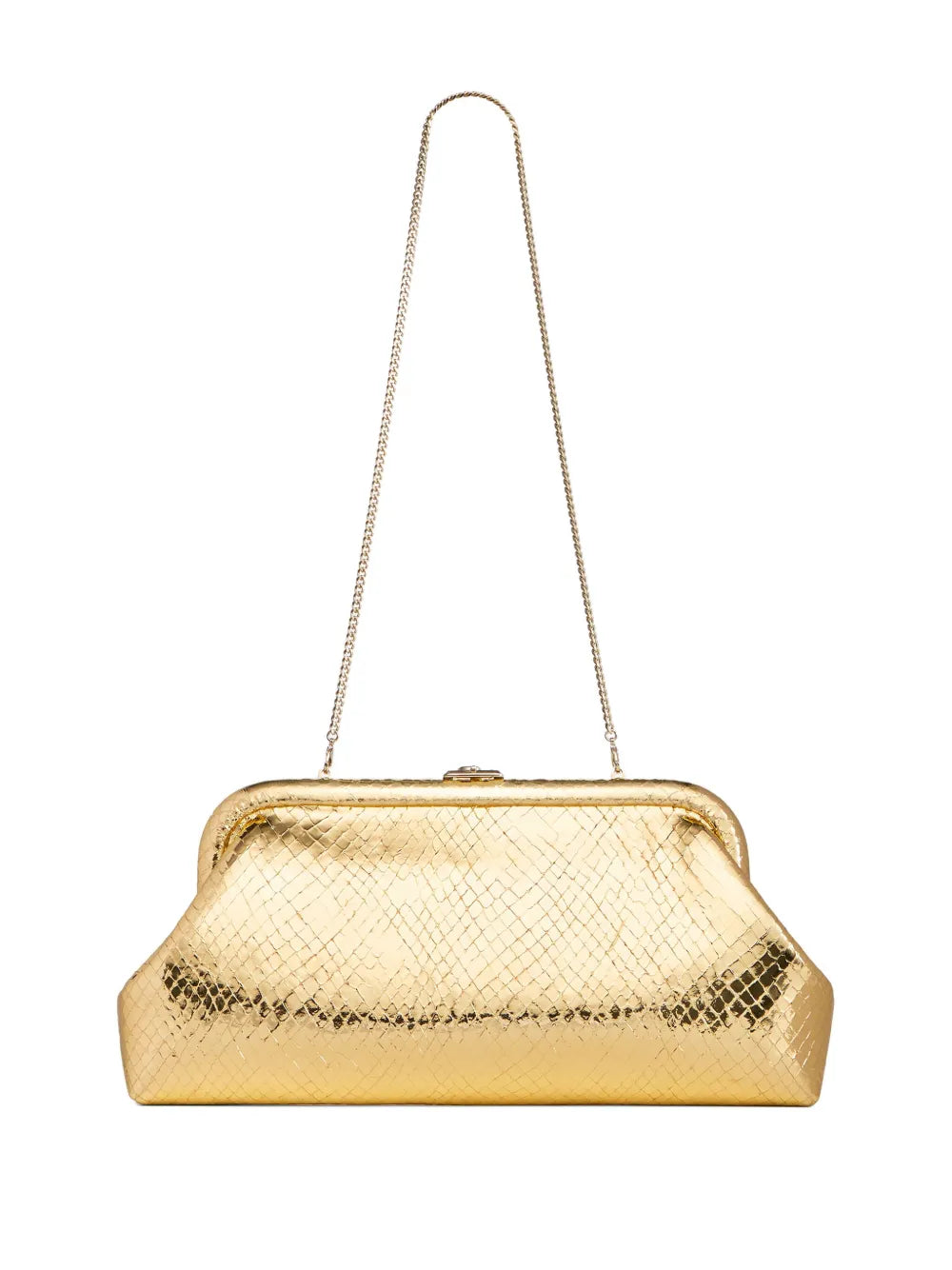 Jimmy Choometallic textured clutch bag