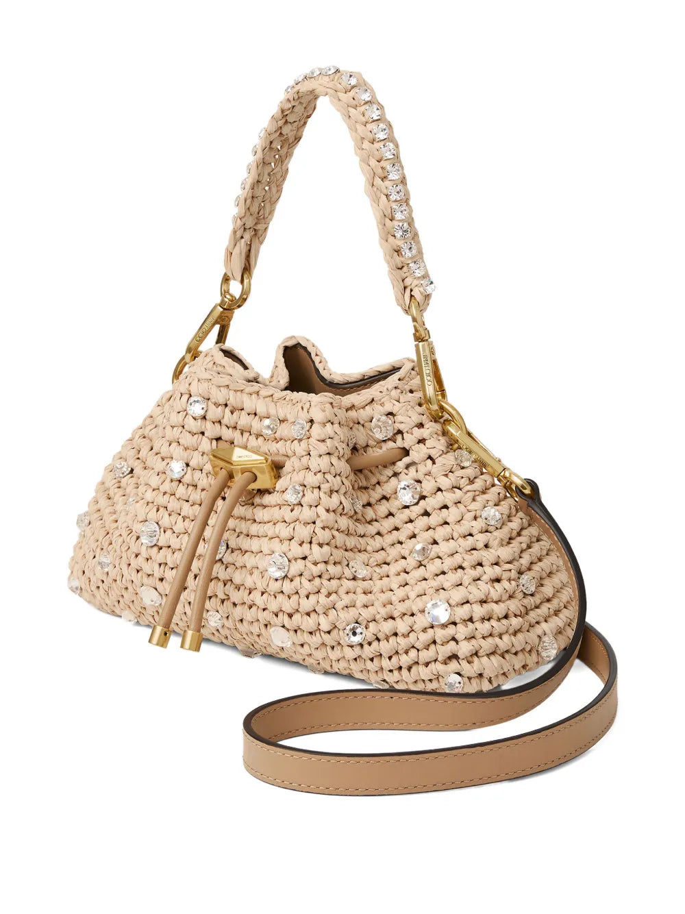 Jimmy ChooCinch S raffia shoulder bag