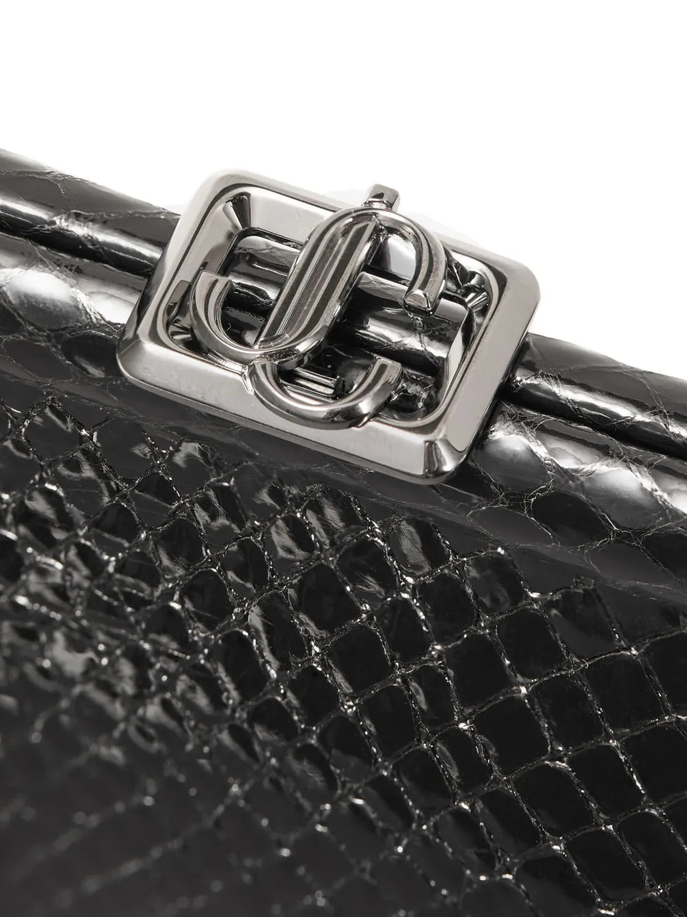 Jimmy ChooSkylar snake-printed leather clutch bag