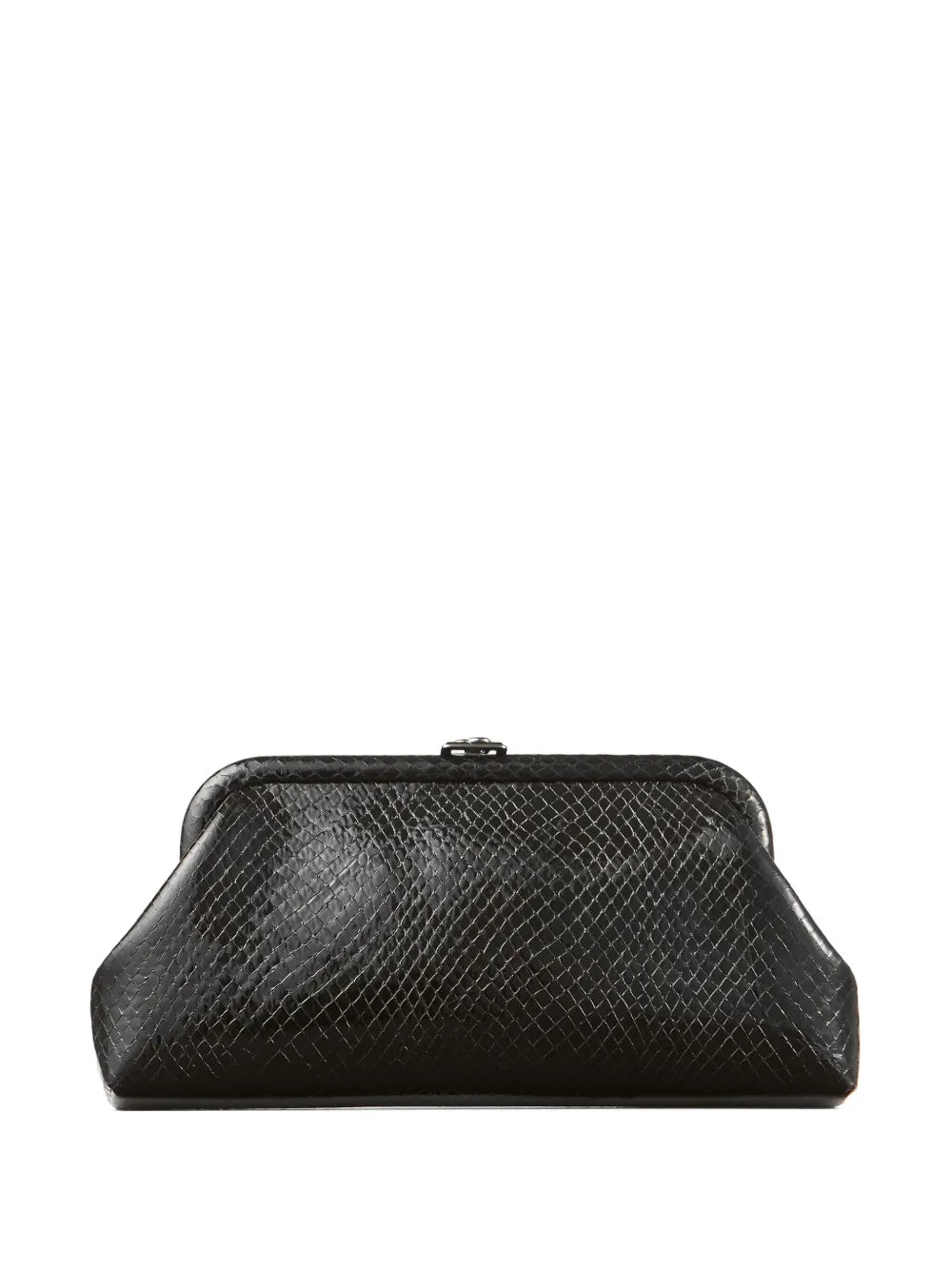 Jimmy ChooSkylar snake-printed leather clutch bag