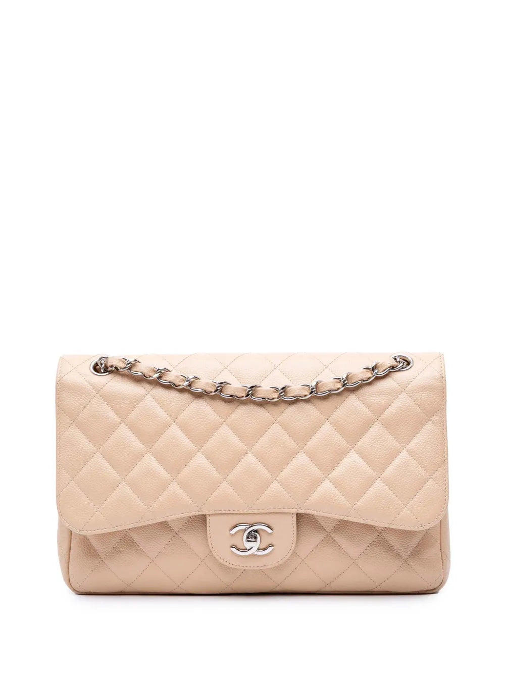 Pre-OwnedCHANEL Pre-Owned2012 Jumbo Classic Caviar Double Flap shoulder bag