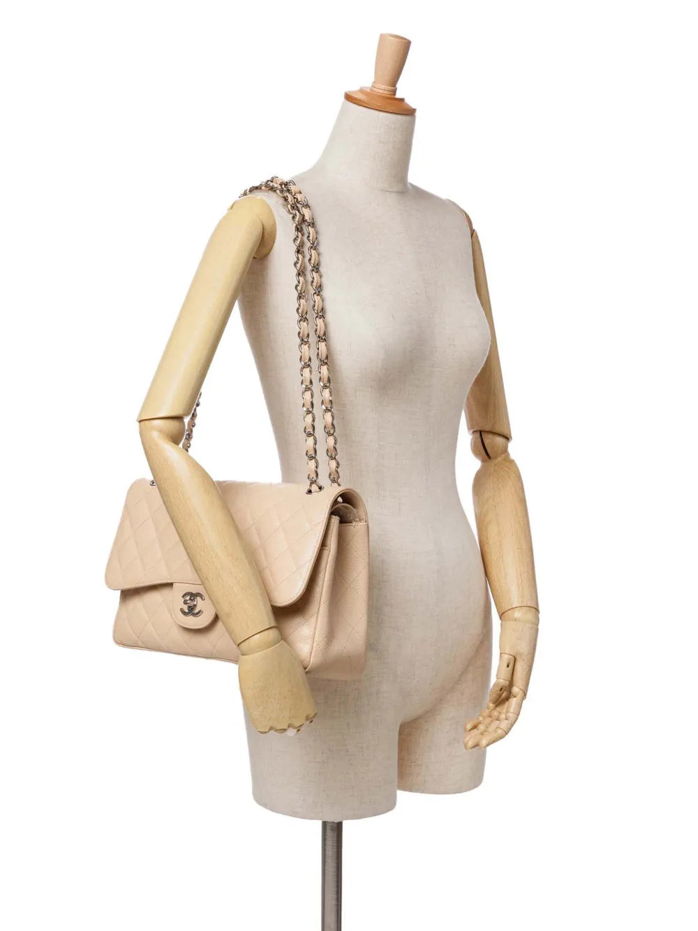Pre-OwnedCHANEL Pre-Owned2012 Jumbo Classic Caviar Double Flap shoulder bag