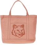 Maison Kitsun?arge Fox Head tote bag