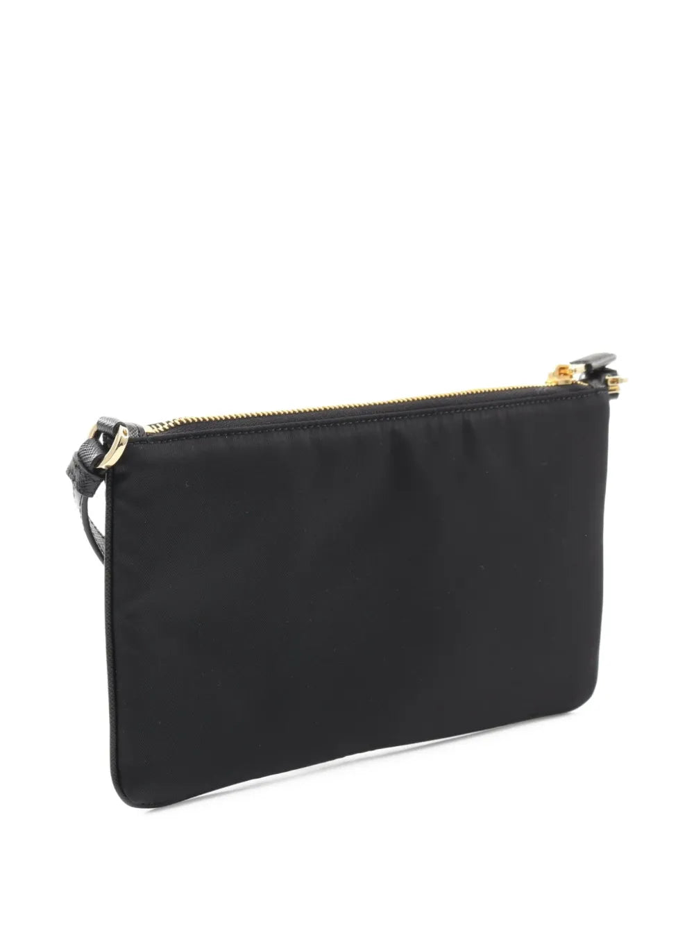 Pre-OwnedPrada Pre-Owned2020s logo plaque nylon clutch