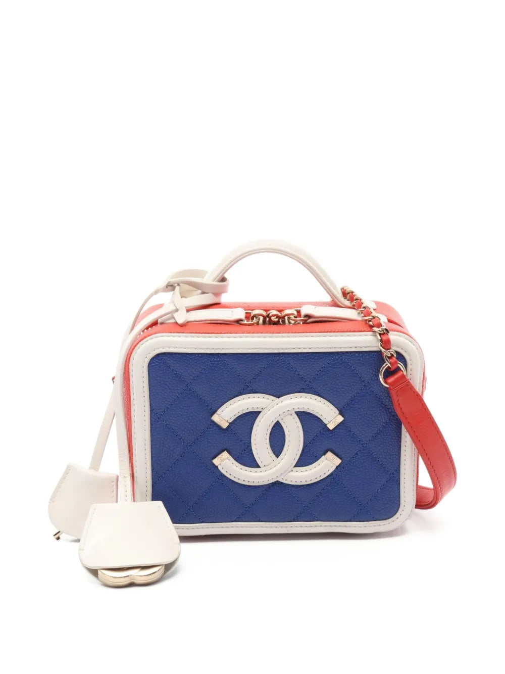 Pre-OwnedCHANEL Pre-Owned2019 CC Filigree two-way vanity bag
