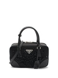 Pre-OwnedPrada Pre-Owned2020s beaded floral appliquhandbag