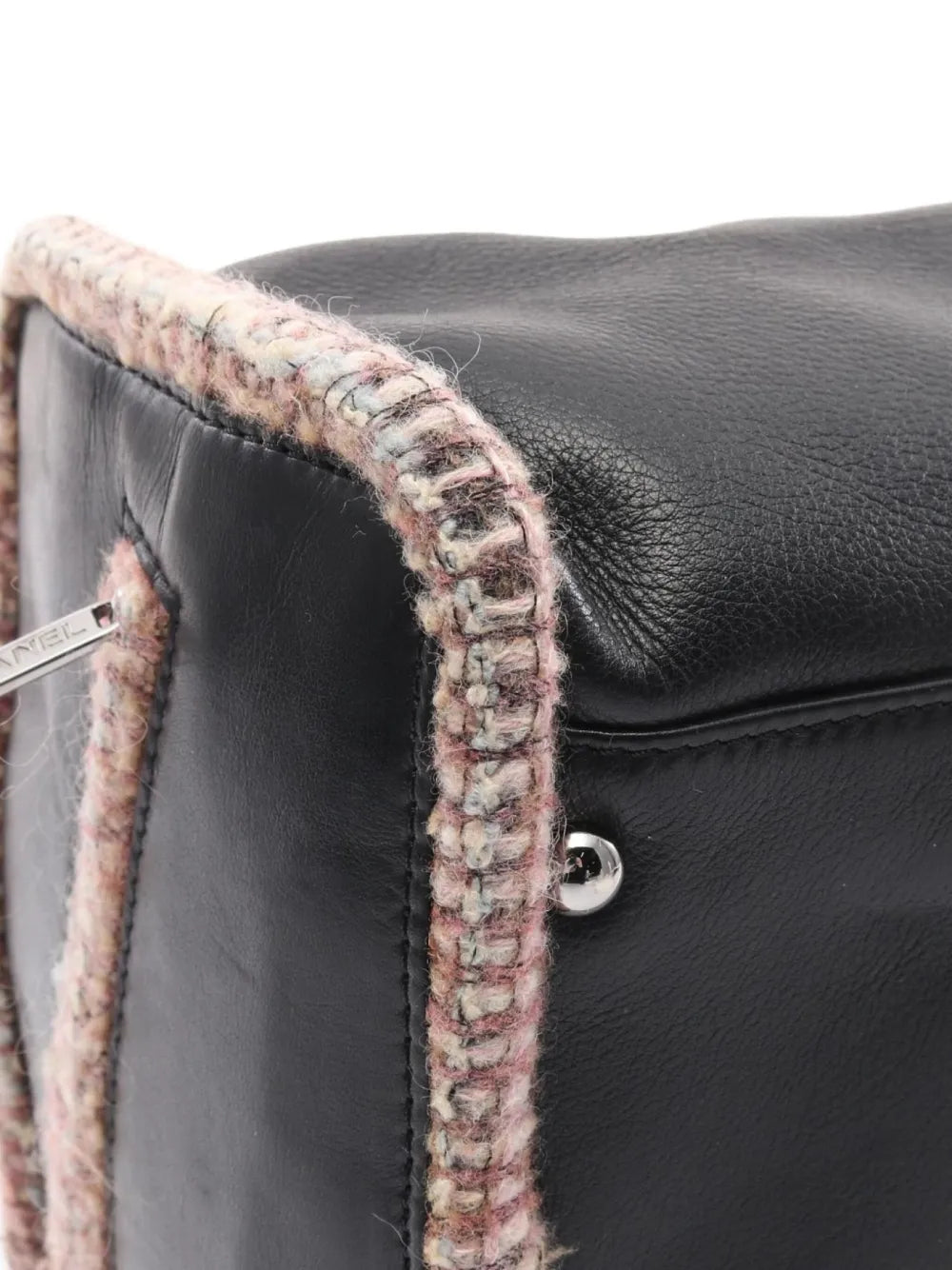 Pre-OwnedCHANEL Pre-Owned2003-2004 tweed-trim tote bag