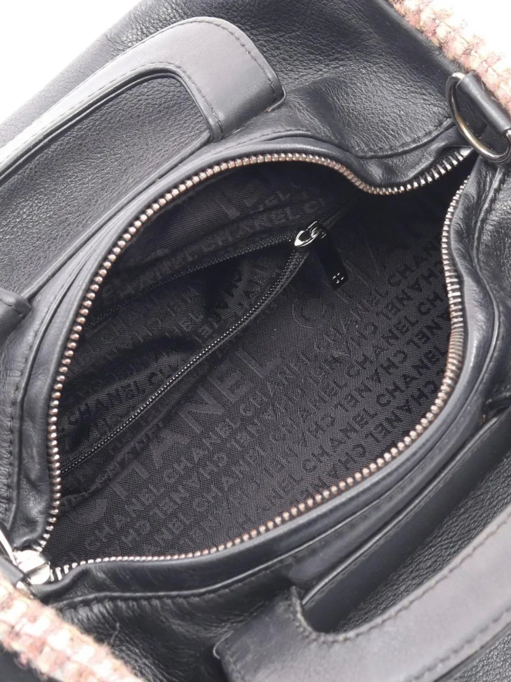 Pre-OwnedCHANEL Pre-Owned2003-2004 tweed-trim tote bag
