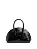 PatouLe Patou Bowling crocodile-embossed half-moon bag