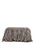 Benedetta Bruzzichesbeaded pleated clutch bag