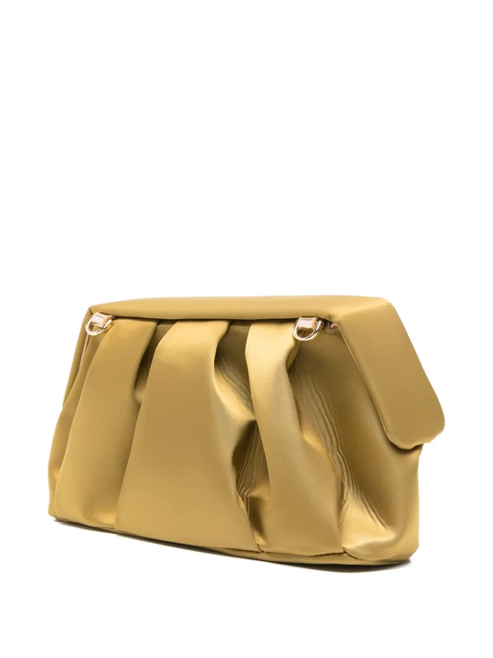 Themoir?athered detachable-strap clutch bag