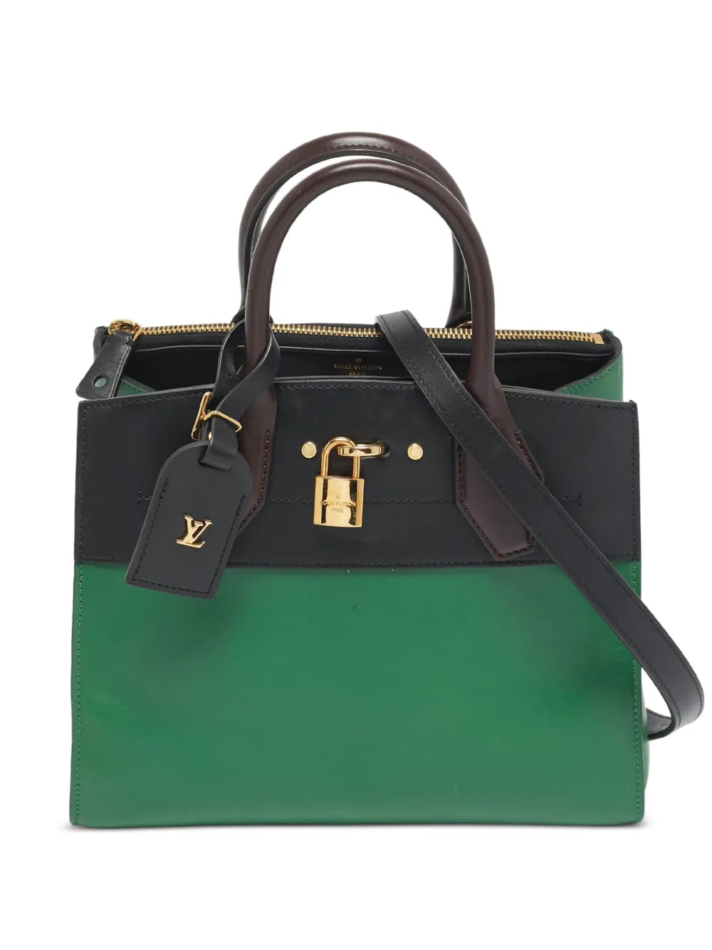 Pre-OwnedLouis Vuitton Pre-Ownedpadlock leather tote bag