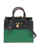 Pre-OwnedLouis Vuitton Pre-Ownedpadlock leather tote bag