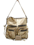 Pre-OwnedChloé Pre-Ownedmetallic-leather multiple-pocket shoulder bag