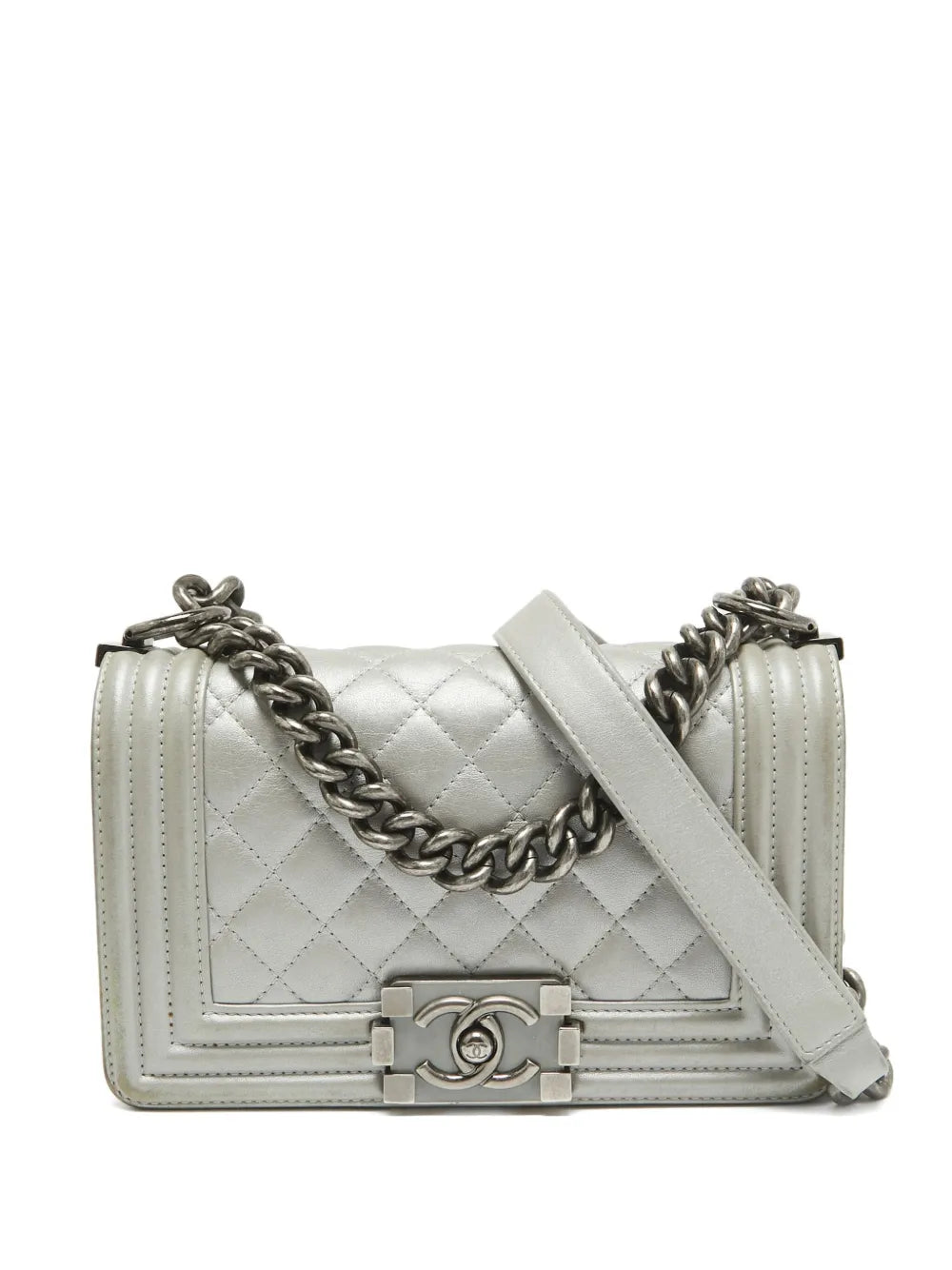 Pre-OwnedCHANEL Pre-Owned2024 mini Boy Chanel quilted-leather shoulder bag