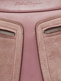 Pre-OwnedFerragamo Pre-Ownedleather-suede Gancini-pocket shoulder bag