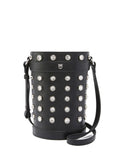 PINKOcrystal-embellished leather bucket bag