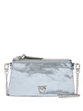 PINKOmetallic double-zip cross body bag