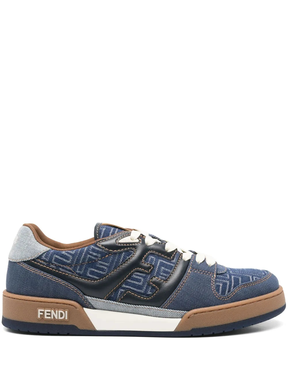 Fendi Match Leather Sneakers