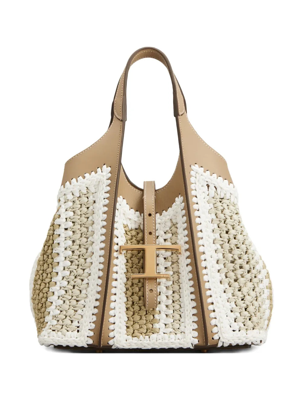 Tod'scrochet-detail T-buckle tote bag