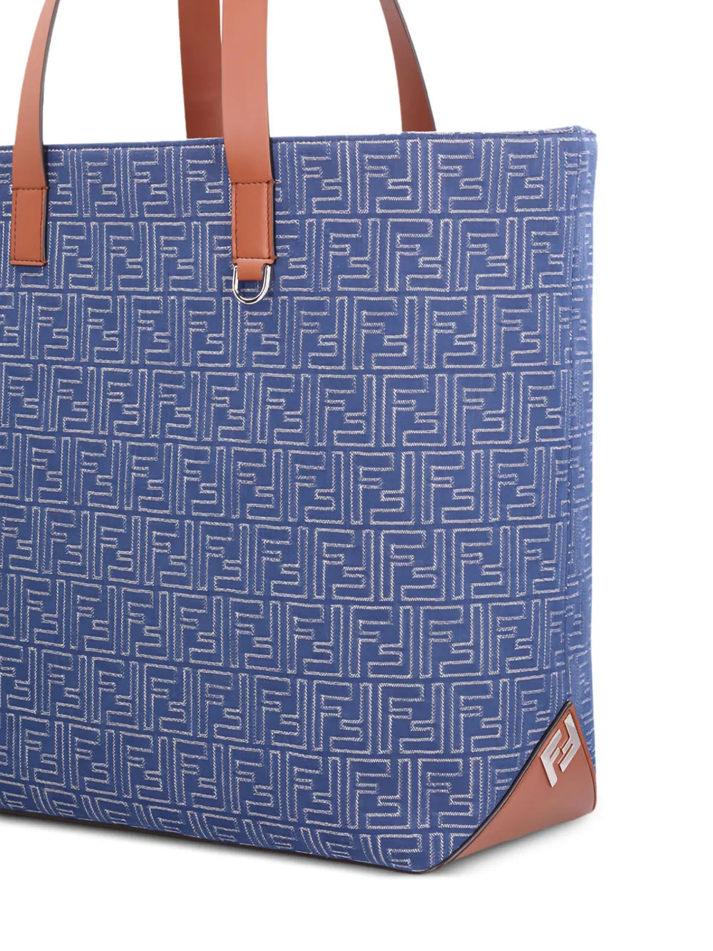 FENDImedium FF jacquard denim-effect tote bag