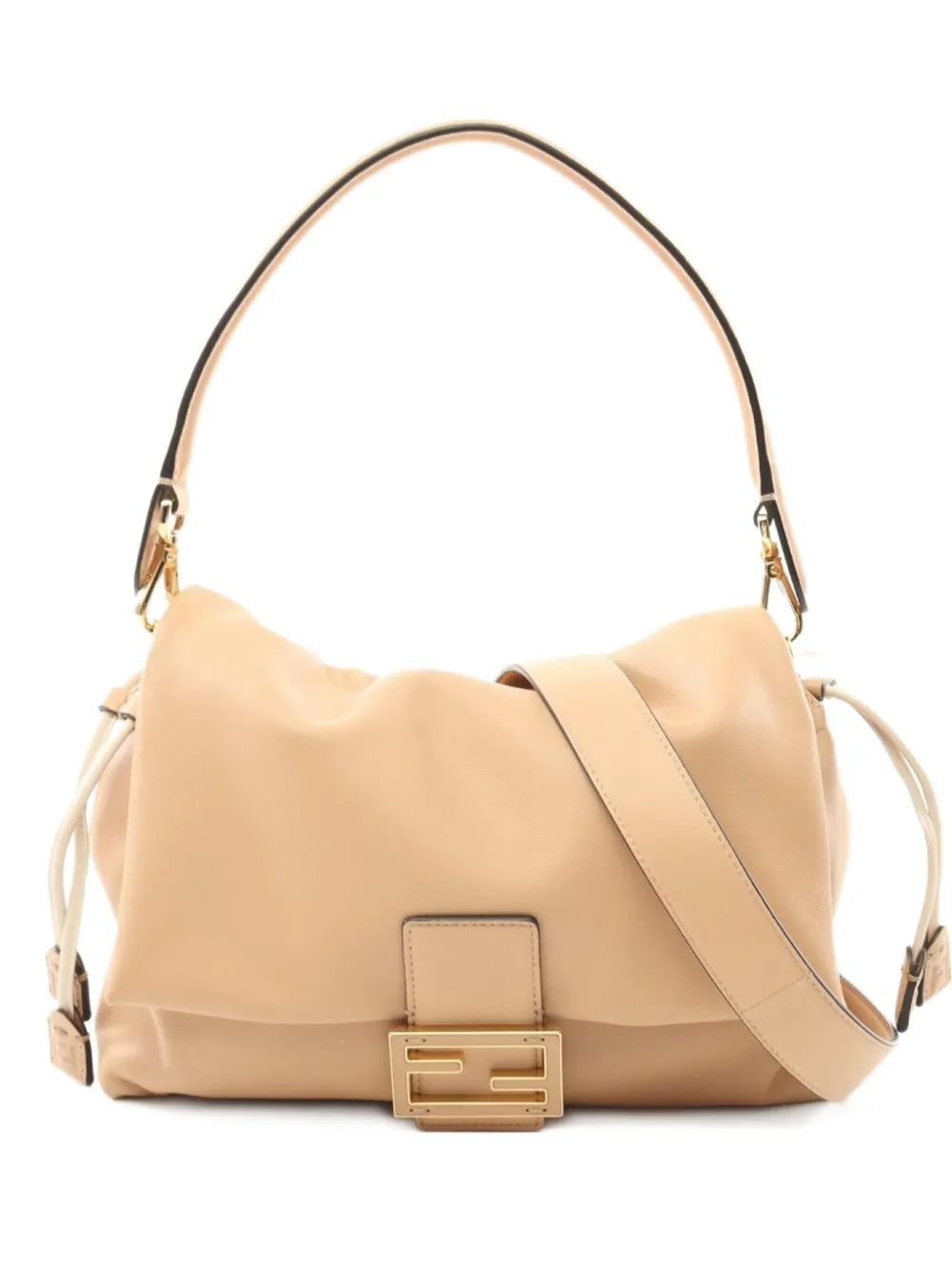 Pre-OwnedFendi Pre-Owned2020s medium Mamma ruched leather shoulder bag