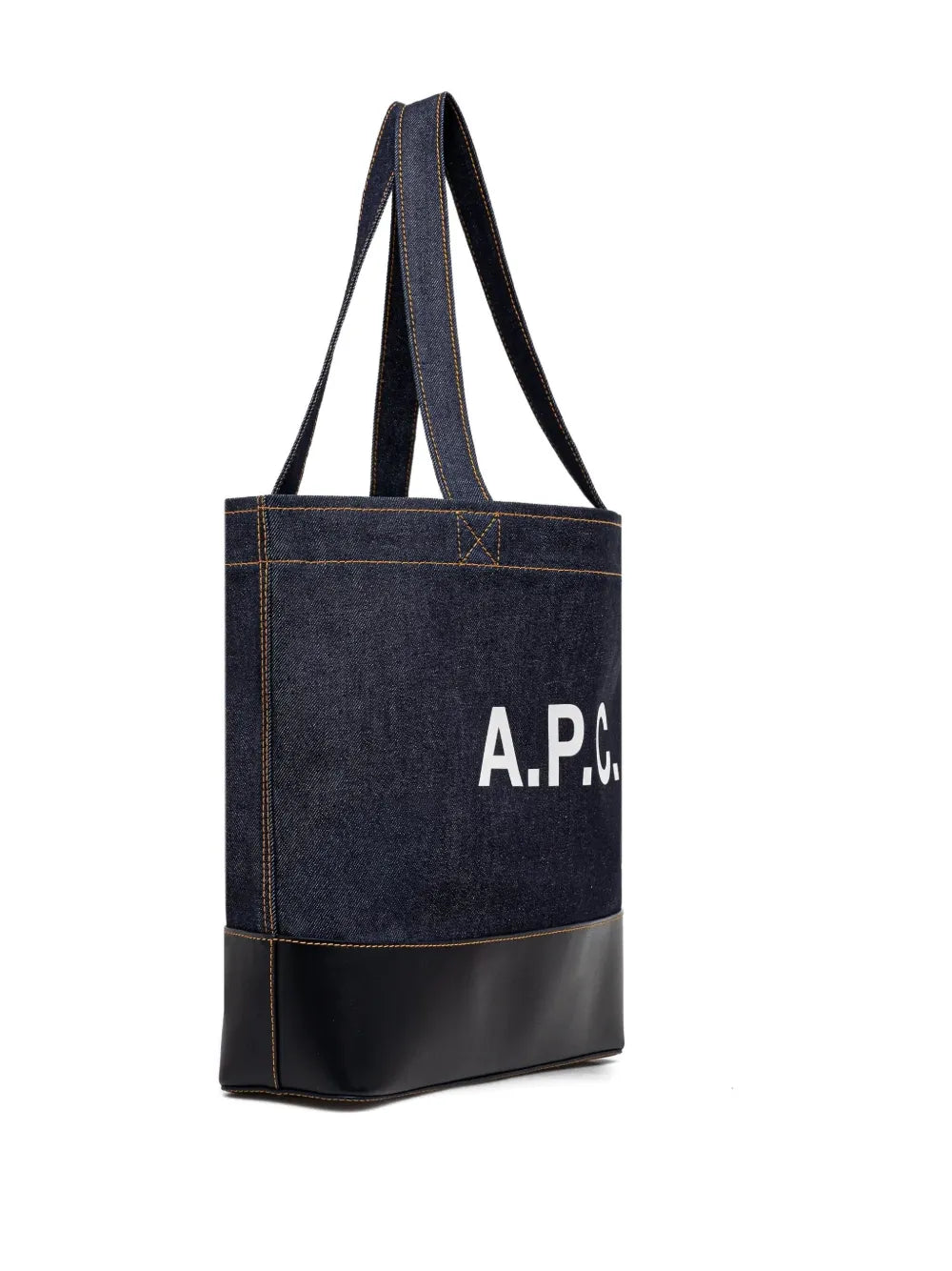 A.P.C.large Axel denim logo tote bag