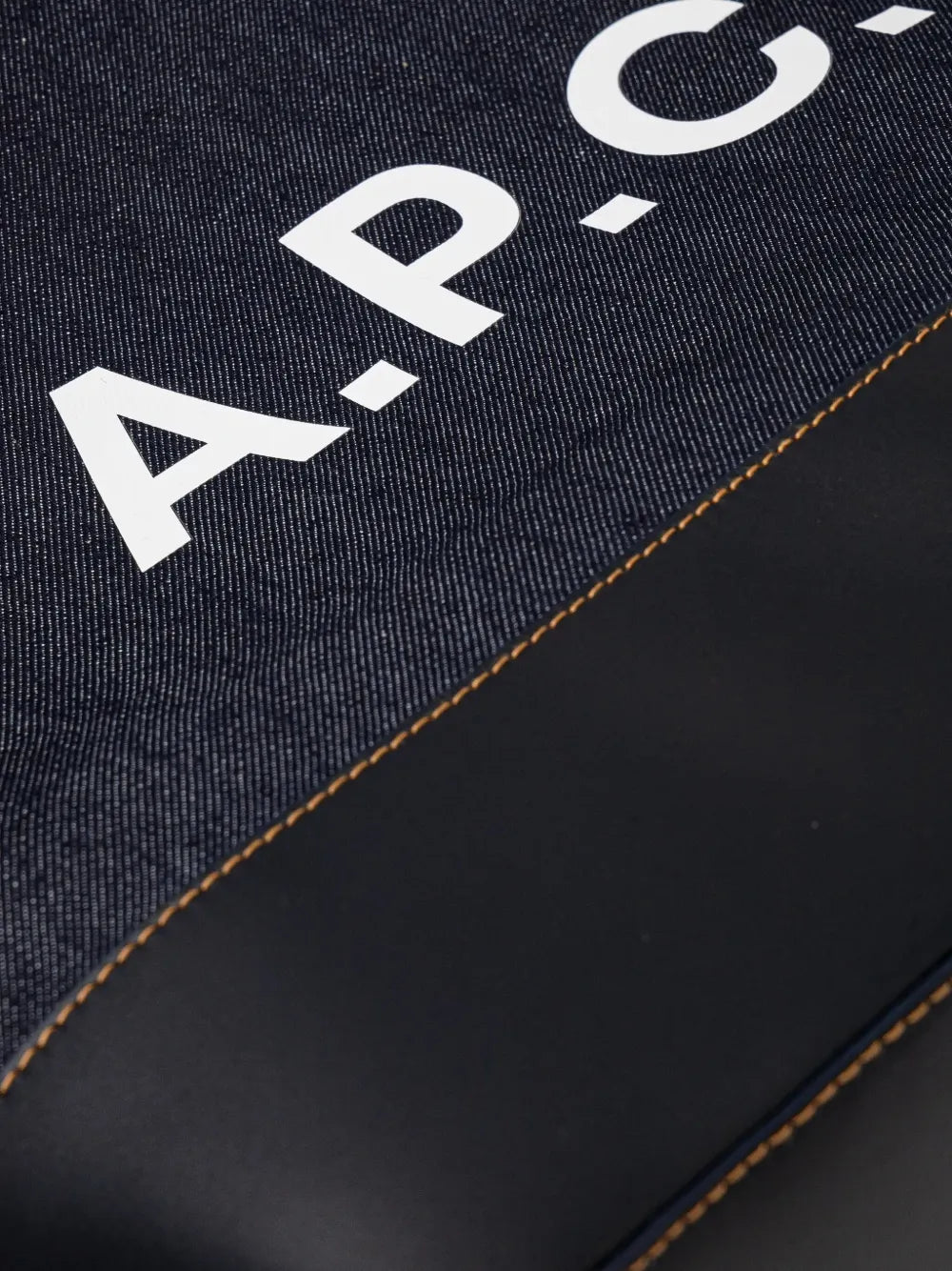 A.P.C.large Axel denim logo tote bag