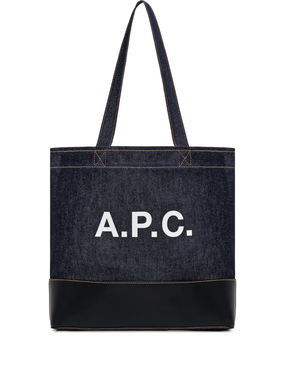 A.P.C.large Axel denim logo tote bag