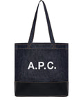 A.P.C.large Axel denim logo tote bag