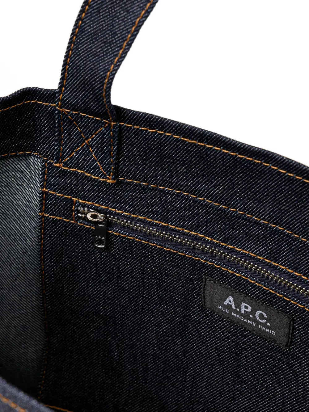 A.P.C.large Axel denim logo tote bag