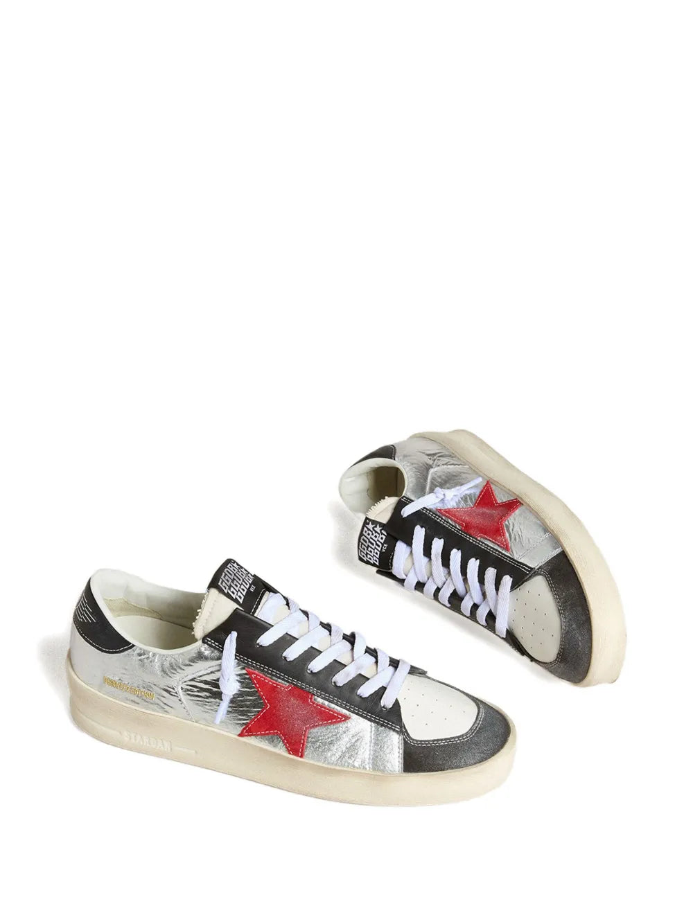 Golden Goose Stardan Metallic Leather Sneakers