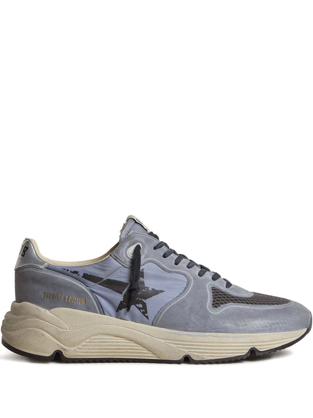Golden Goose Running Sole Star-Embellished Leather Sneakers