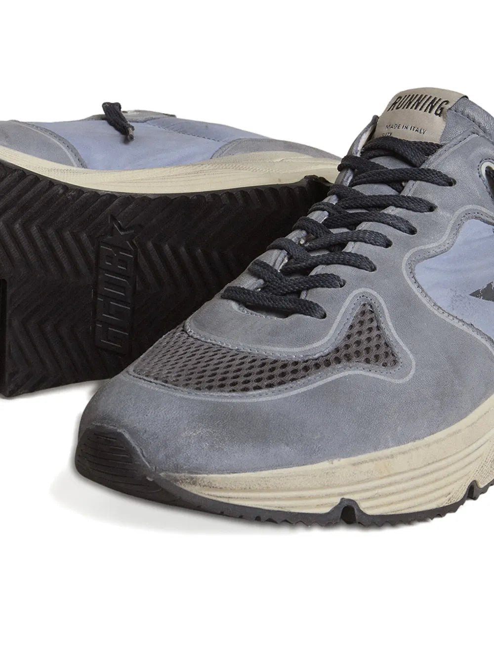 Golden Goose Running Sole Star-Embellished Leather Sneakers