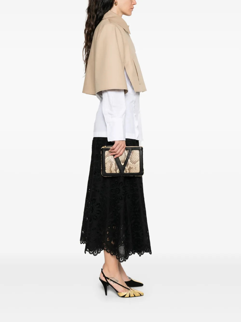 Valentino GaravaniViva Superstar leather clutch bag