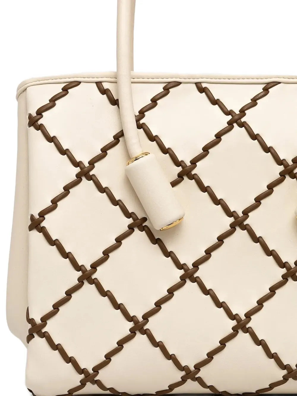 Themoirèdiamond-pattern tote bag