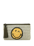 Anya Hindmarchcrochet smiley-logo clutch bag