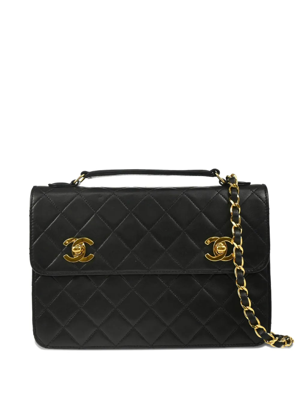 Pre-OwnedCHANEL Pre-Owned1990s double CC turn-lock shoulder bag