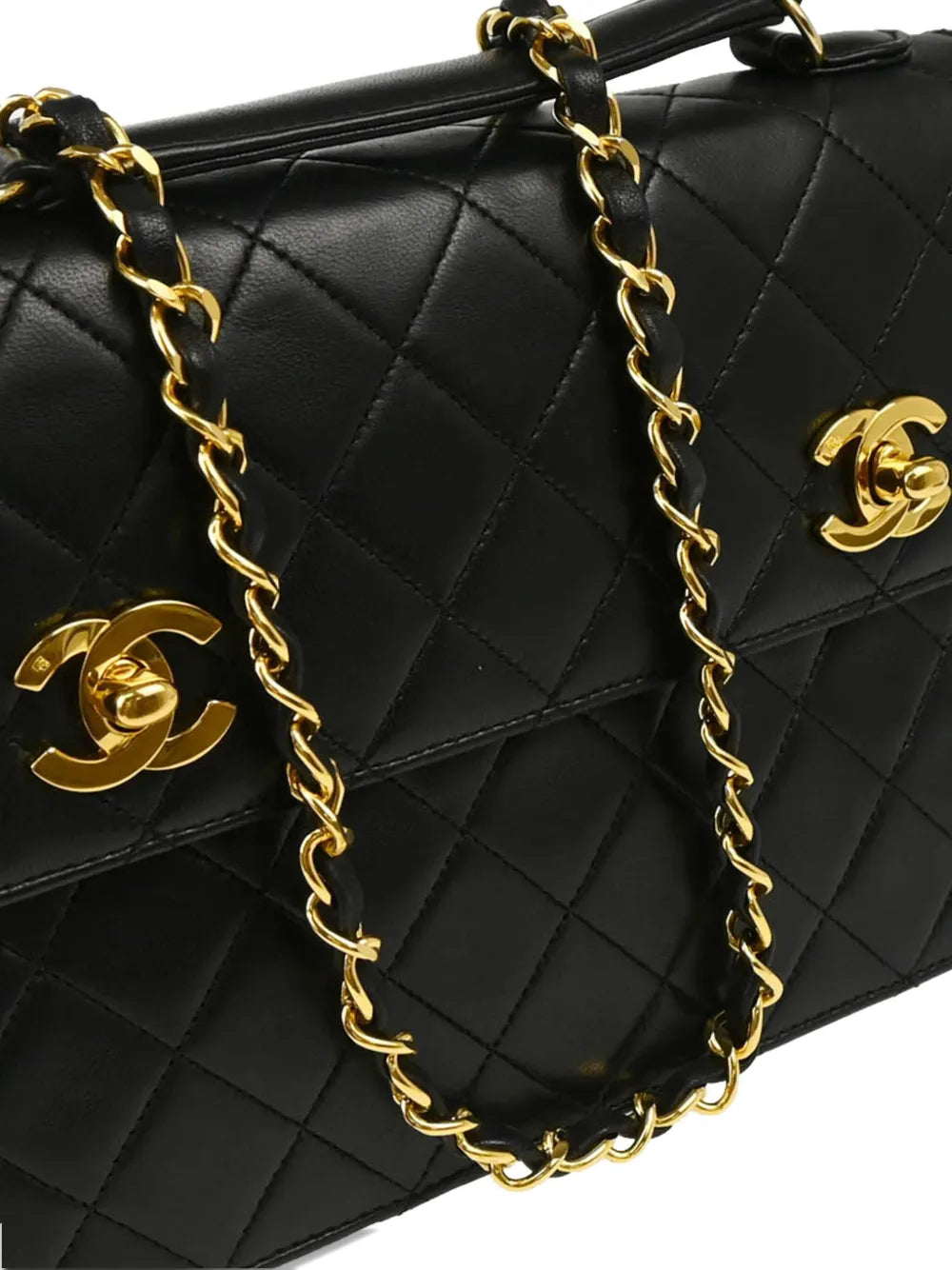 Pre-OwnedCHANEL Pre-Owned1990s double CC turn-lock shoulder bag